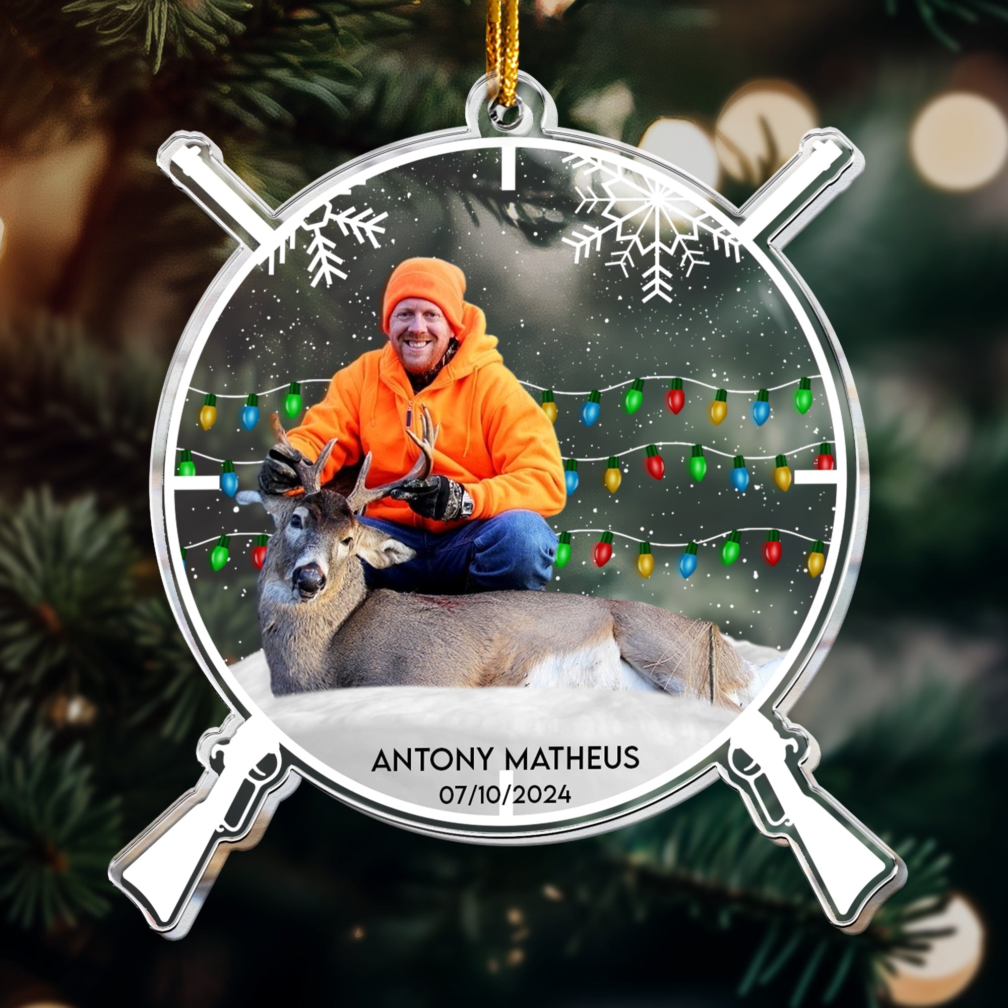 Bird Hunting - Personalized Photo Mica Ornament - Customized Your Photo Ornament - Christmas Gift For Hunting Lovers, Bird Hunters