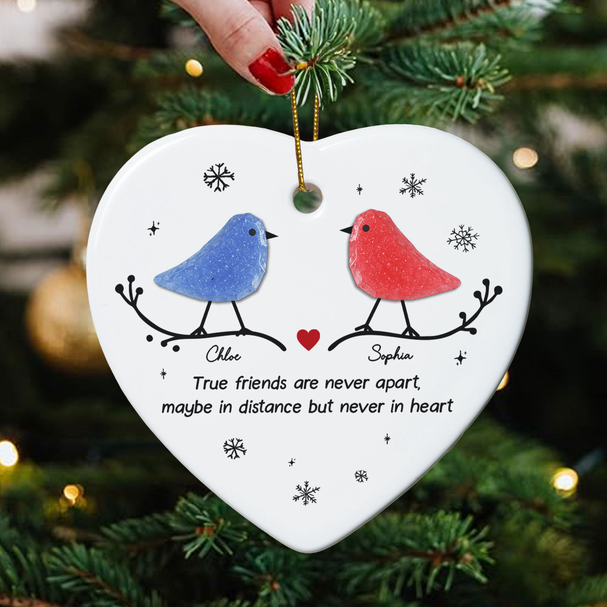 2D Friendship Sea Glass - Personalized Ceramic Ornament