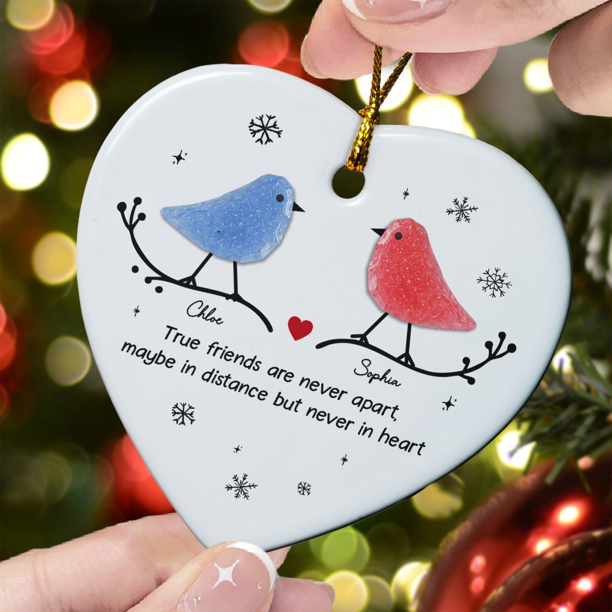 2D Friendship Sea Glass - Personalized Ceramic Ornament
