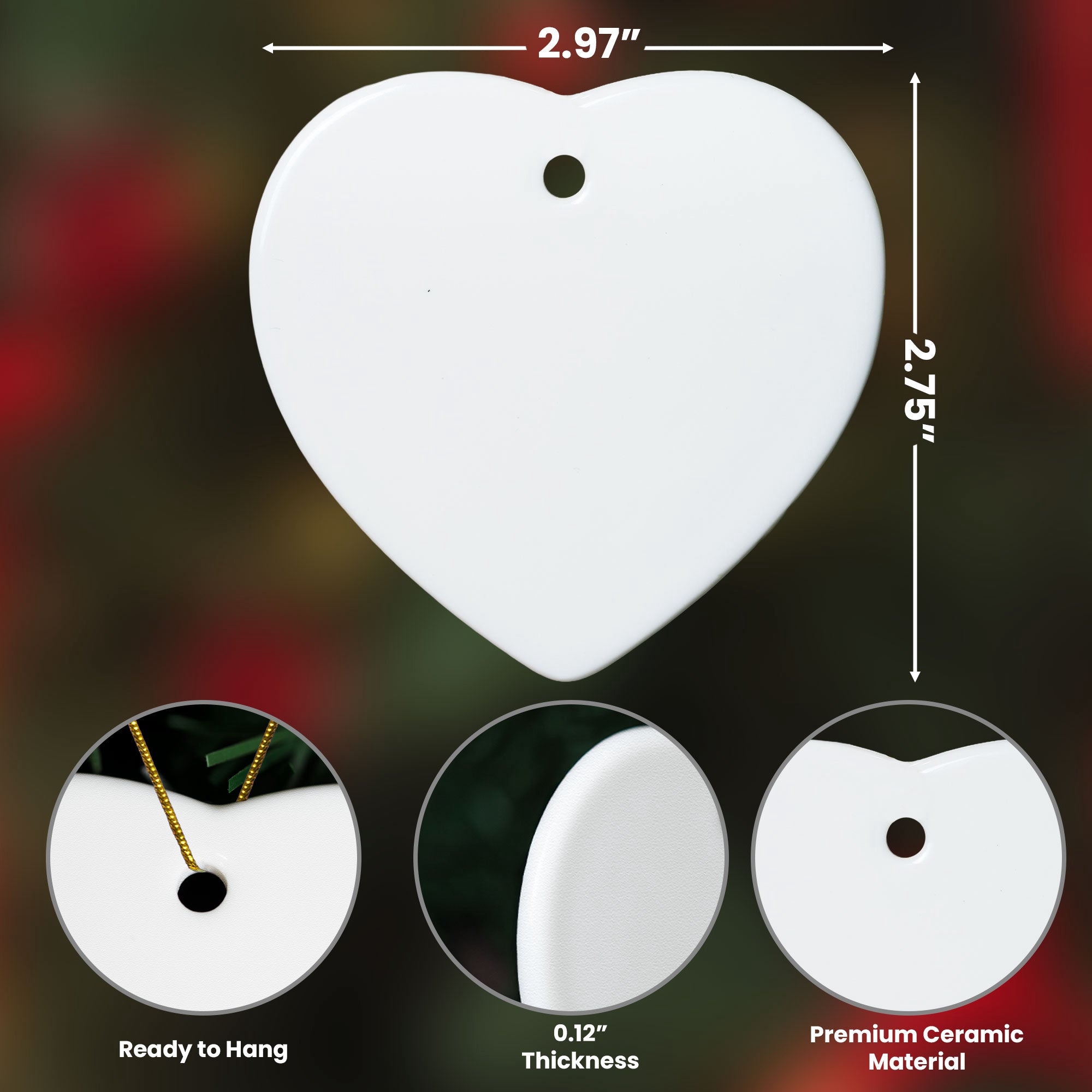 2D Friendship Sea Glass - Personalized Ceramic Ornament