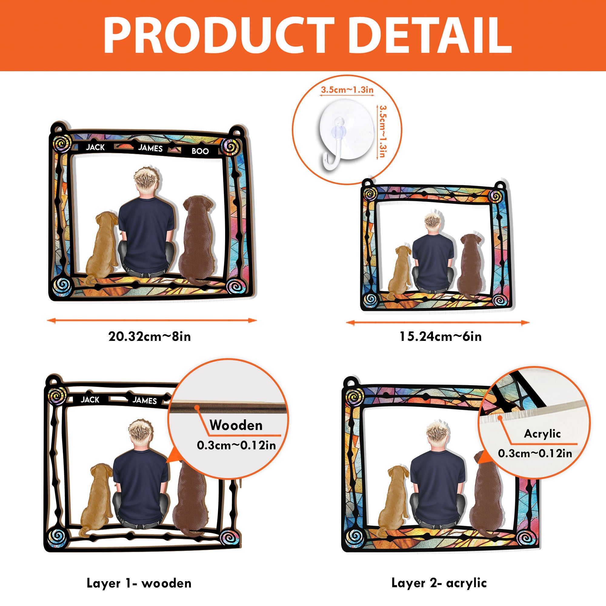 Me & My Cat - Personalized Window Hanging Suncatcher Ornament