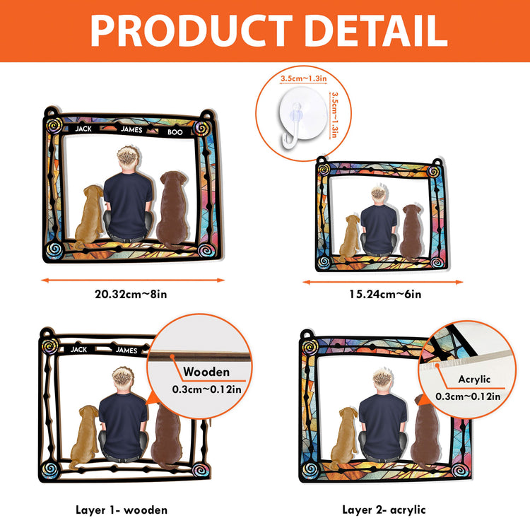 Me & My Cat - Personalized Window Hanging Suncatcher Ornament