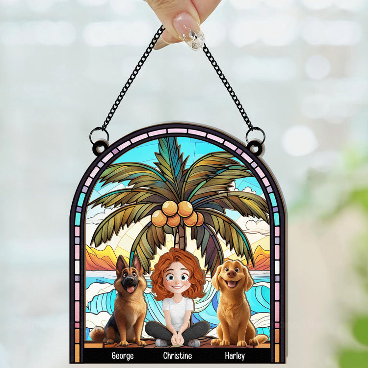 A-Girl-And-Her-Dogs-New-Version-Personalized-Window-Hanging-Suncatcher-Ornament_2