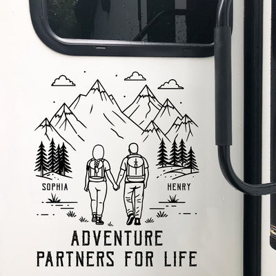 Adventure Partners For Life Camping Couple - Personalized RV Decal