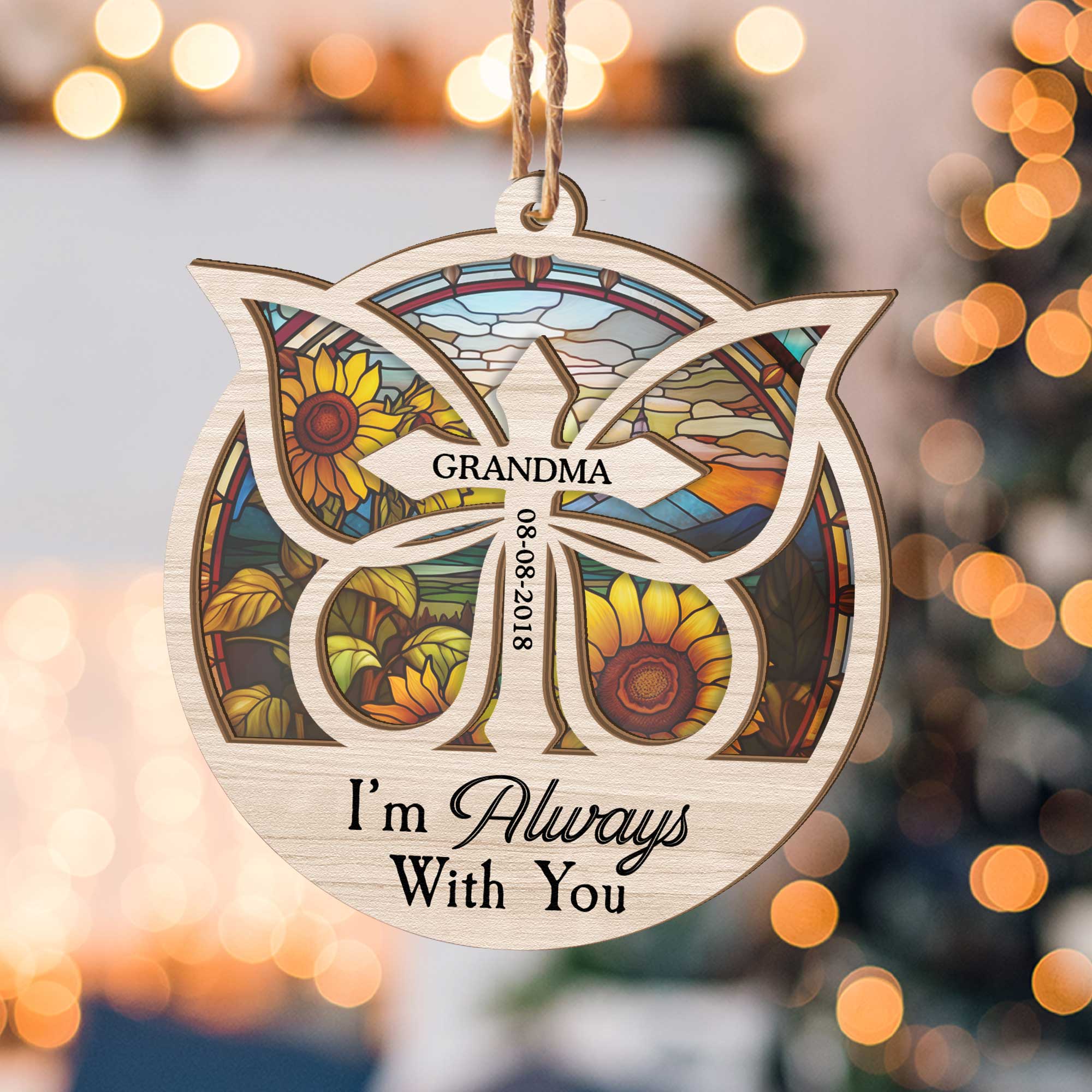 Always With Me - Personalized Suncatcher Ornament