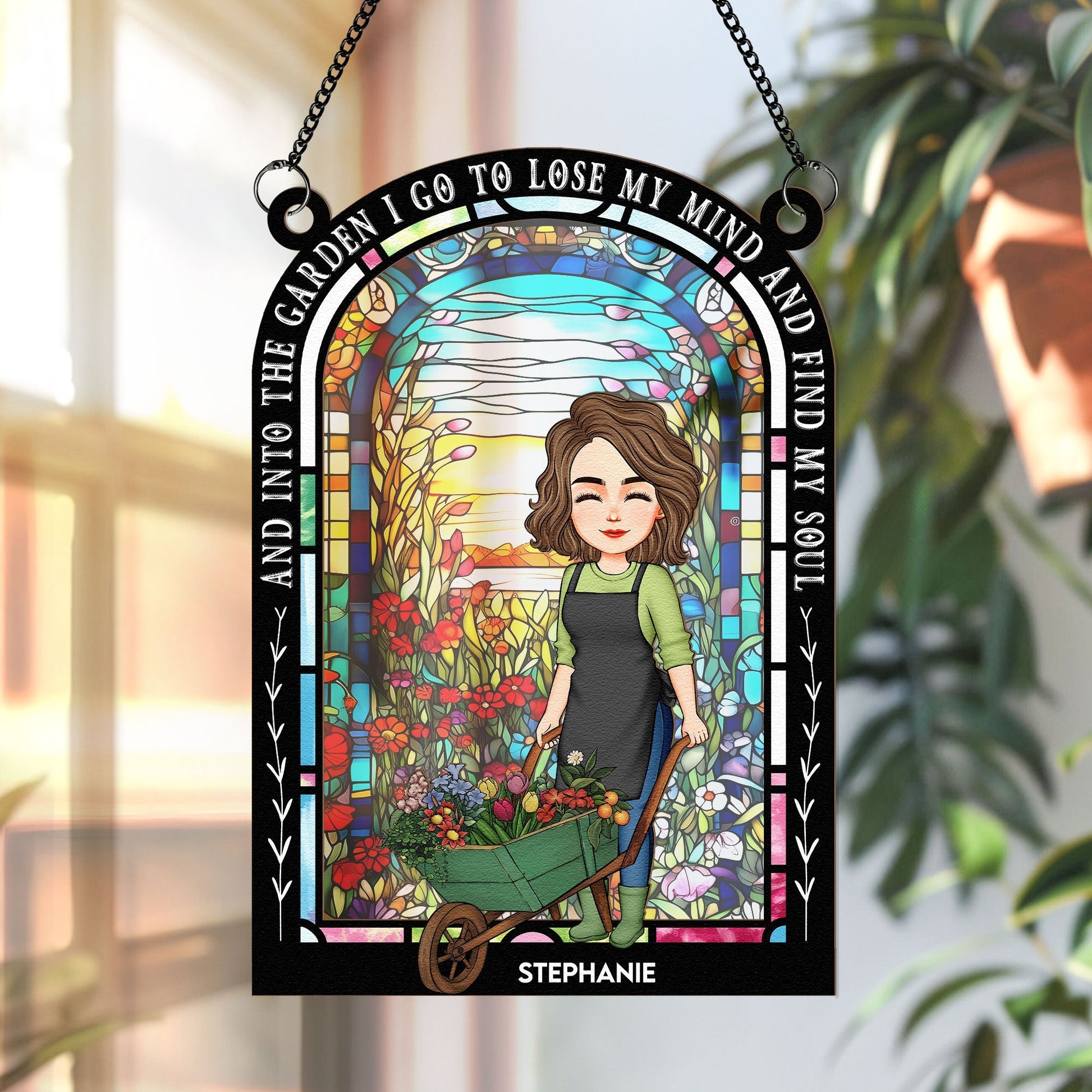 And-Into-The-Garden-I-Go-Personalized-Window-Hanging-Suncatcher-Ornament_1