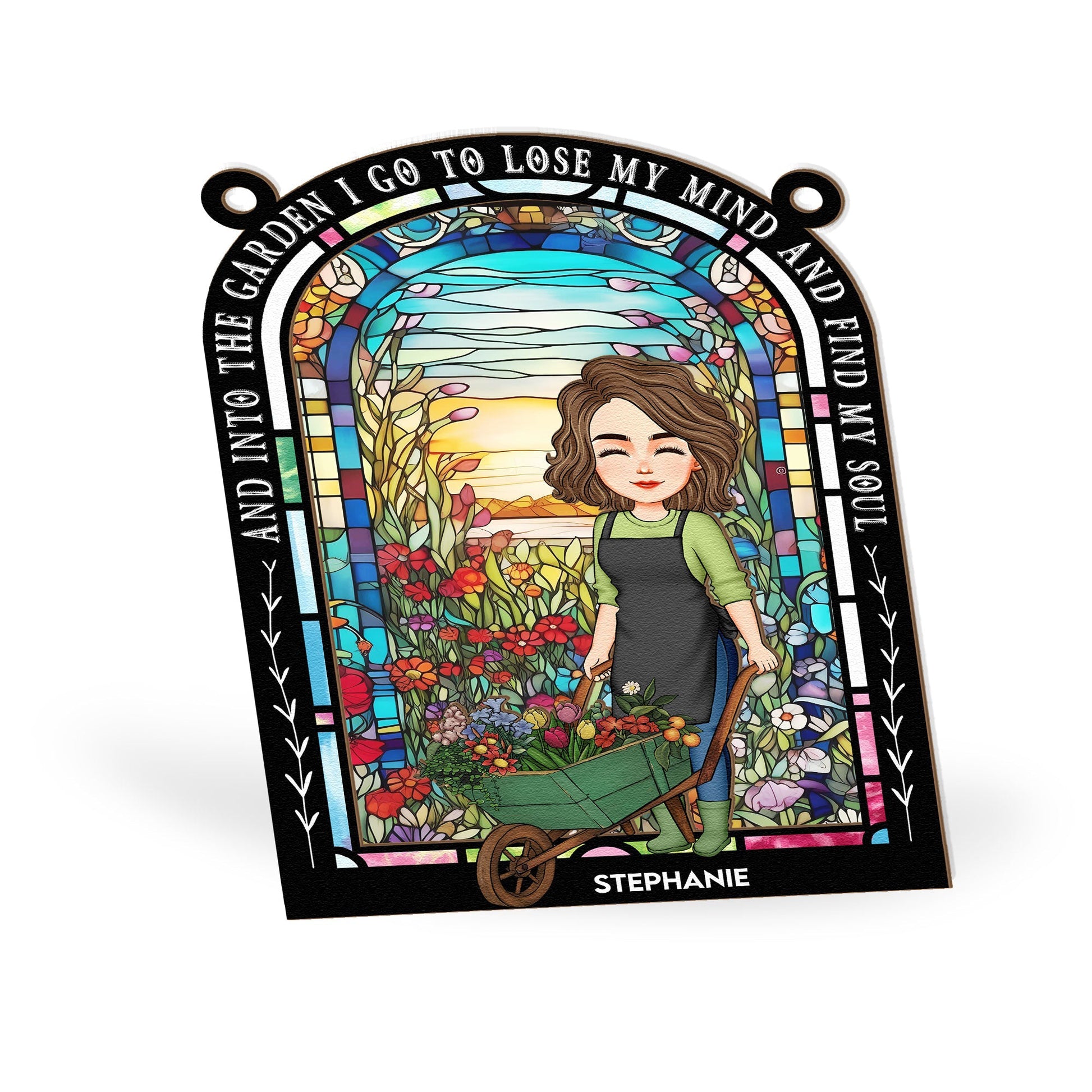 And-Into-The-Garden-I-Go-Personalized-Window-Hanging-Suncatcher-Ornament_4