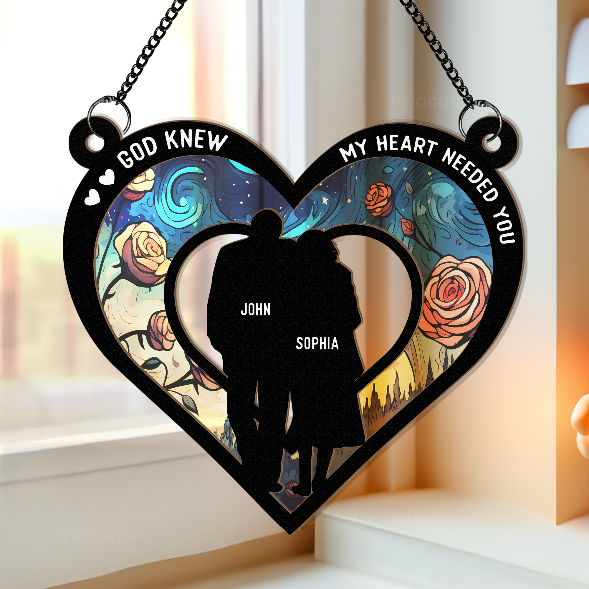 Anniversary-Gift-God-Knew-My-Heart-Needed-You-Personalized-Window-Hanging-Suncatcher-Ornament_1