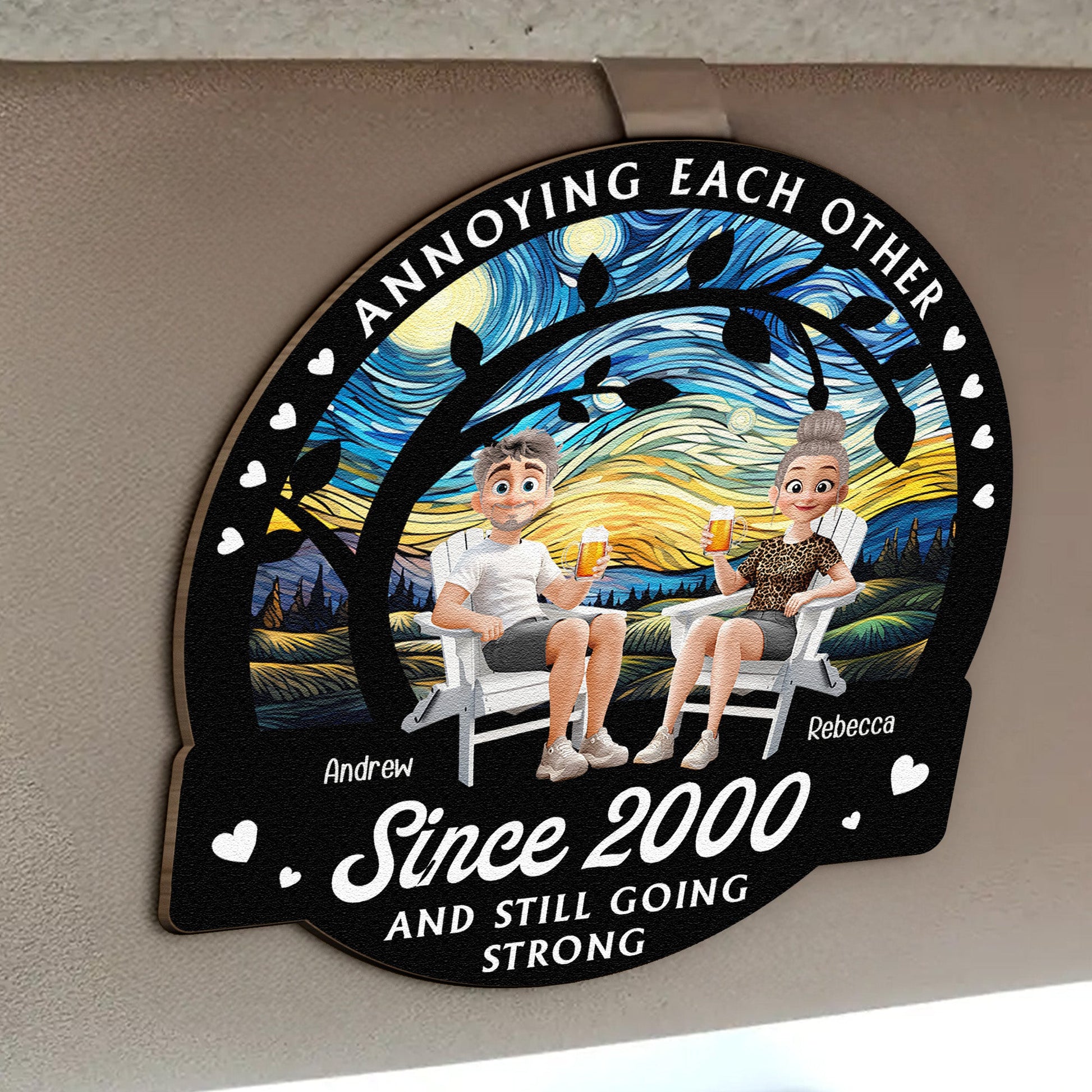 Annoying-Each-Other-Since-_-Still-Going-Strong-Personalized-Wooden-Car-Visor-Clip_2