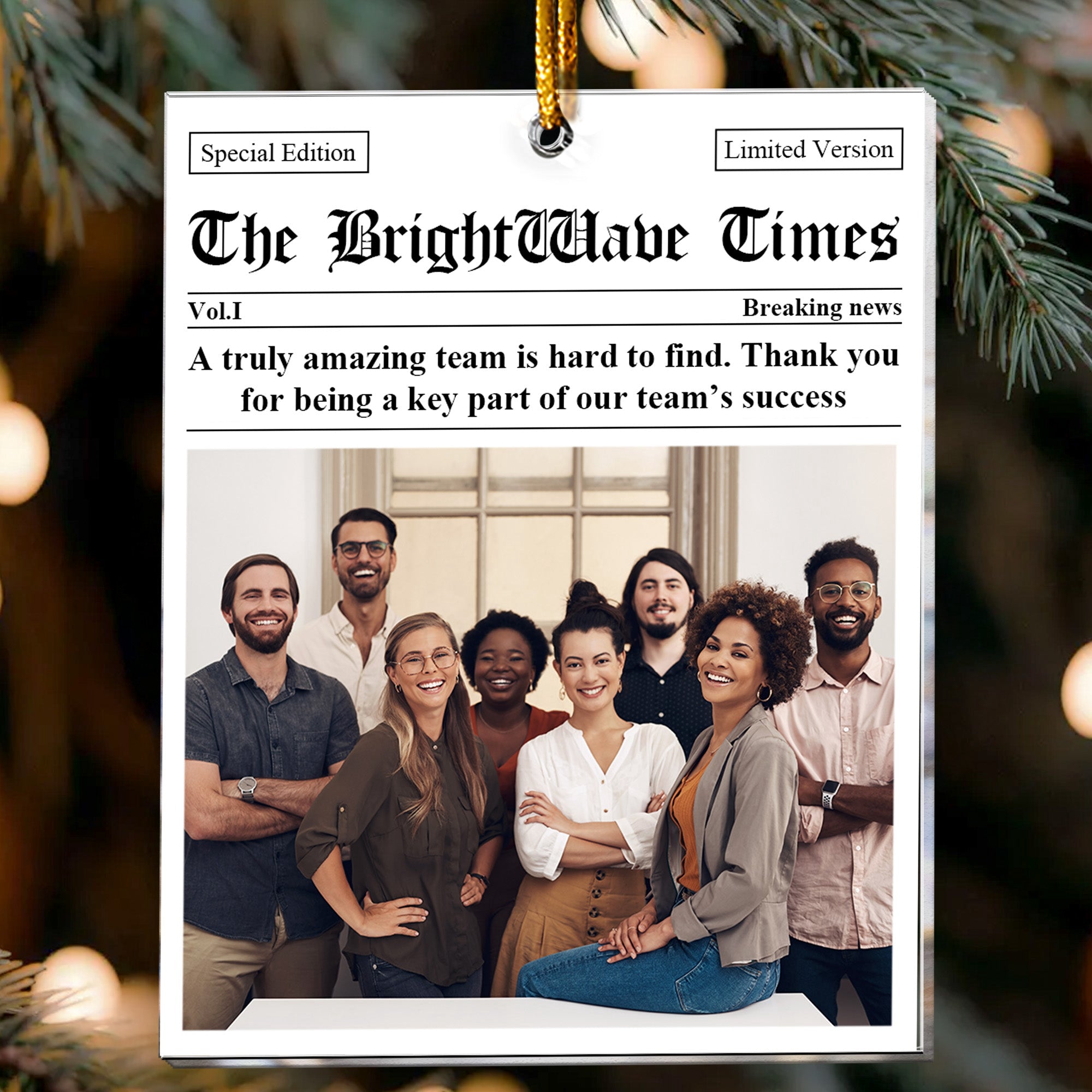 Best Bulk Christmas Gifts For Coworkers, Boss, Team - Best Deal - Personalized Acrylic Photo Ornament