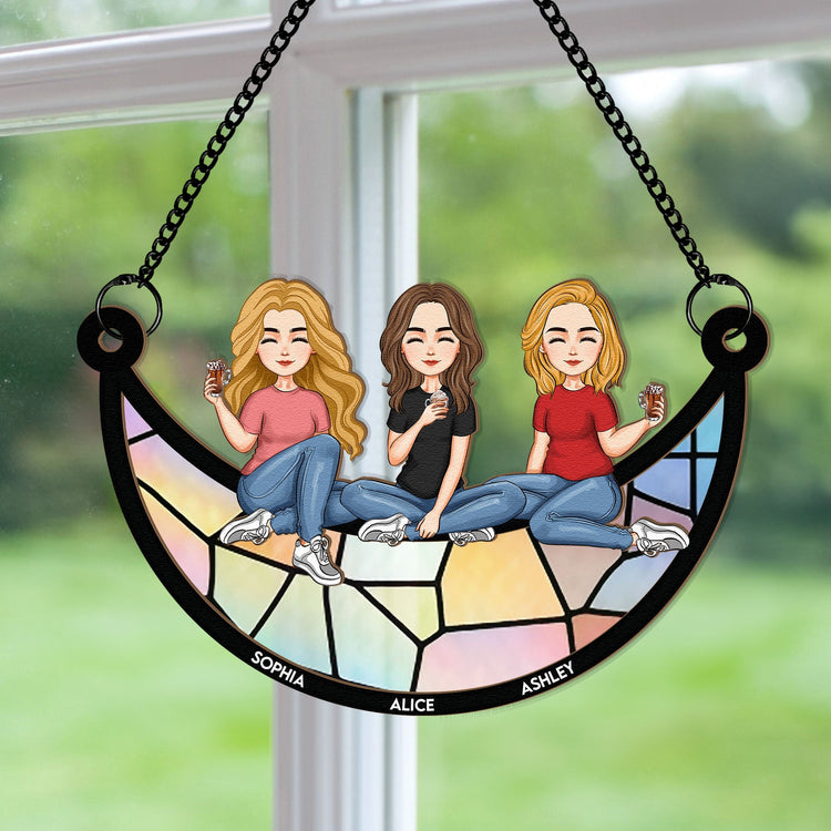 Best-Friends-Sitting-On-The-Moon-Personalized-Window-Hanging-Suncatcher-Ornament_3