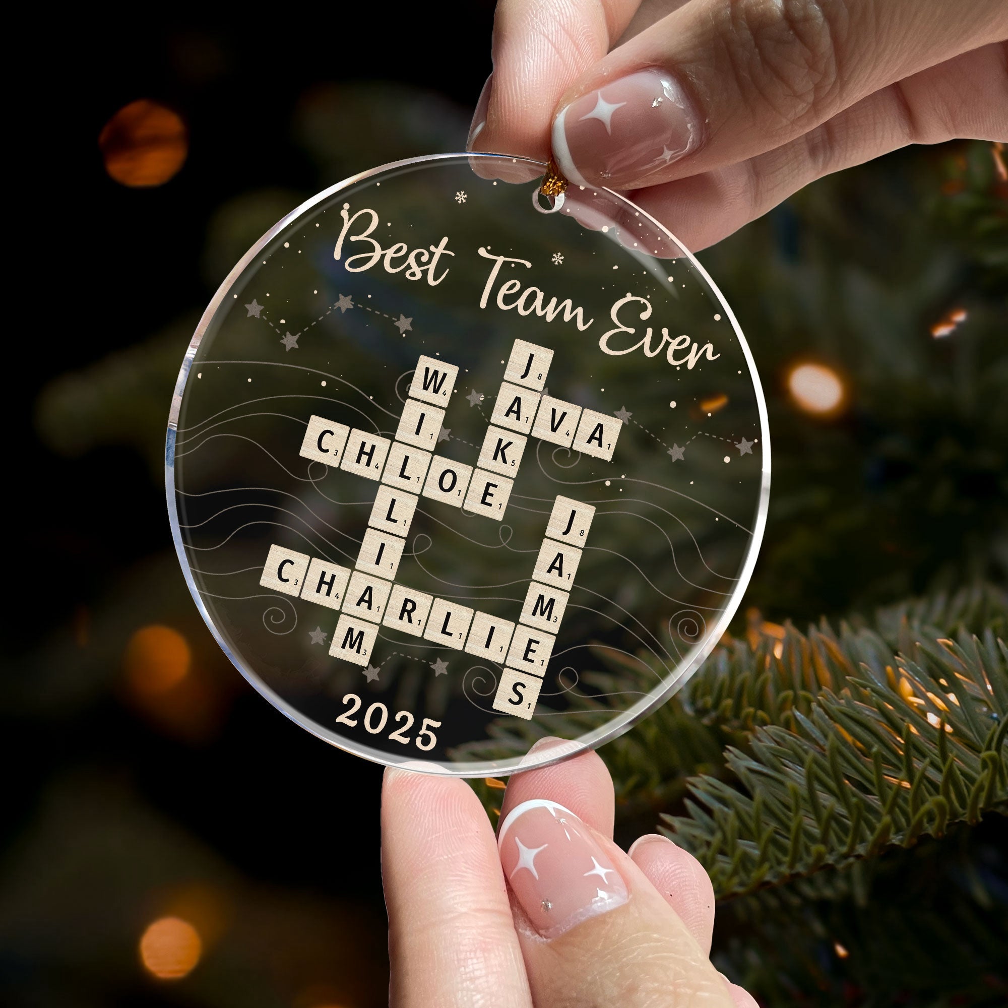 Best Team Ever Christmas Ornament Gift For Coworkers - Personalized Acrylic Ornament