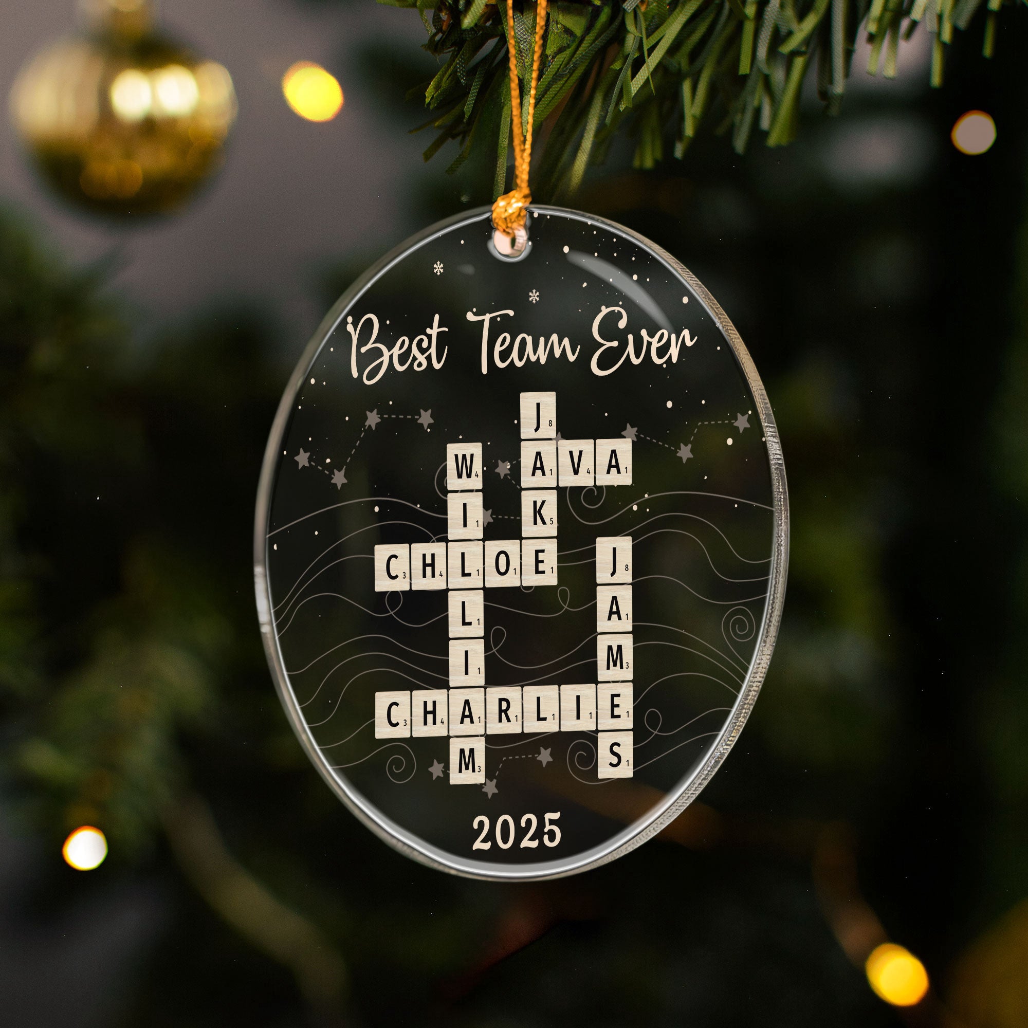 Best Team Ever Christmas Ornament Gift For Coworkers - Personalized Acrylic Ornament