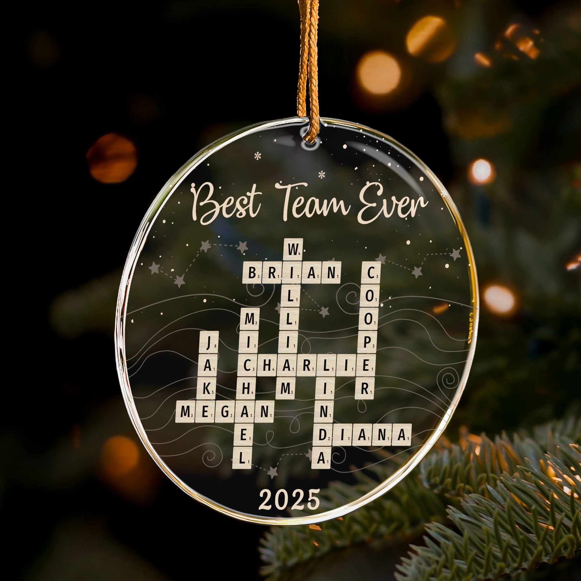 Best Team Ever Christmas Ornament Gift For Coworkers - Personalized Acrylic Ornament