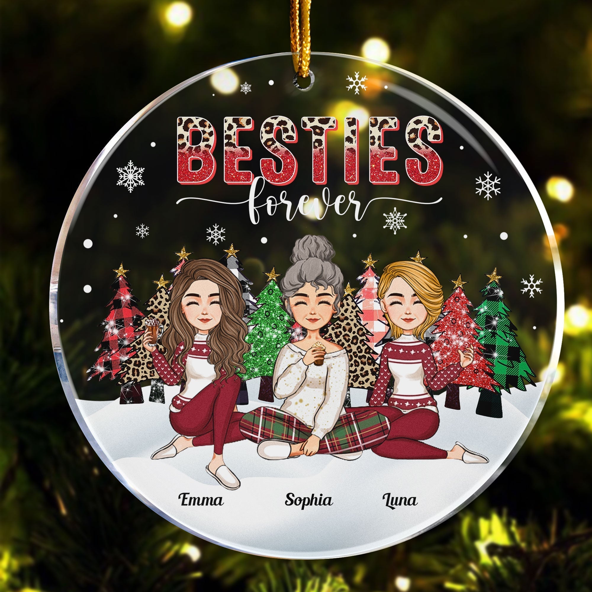 Besties Forever Friendship Gift - Personalized Acrylic Ornament