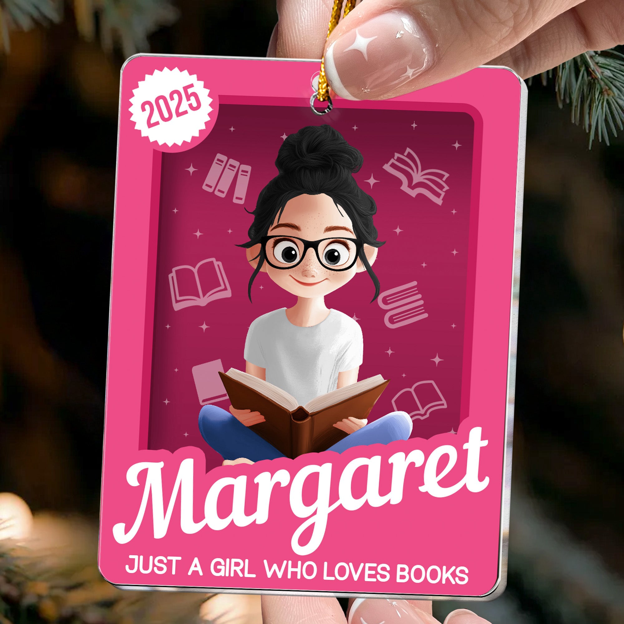 Book Lover Toy Box - Personalized Acrylic Ornament