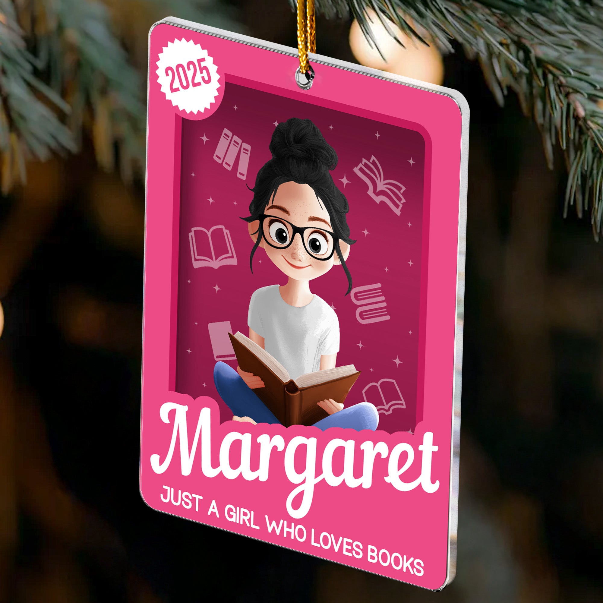 Book Lover Toy Box - Personalized Acrylic Ornament