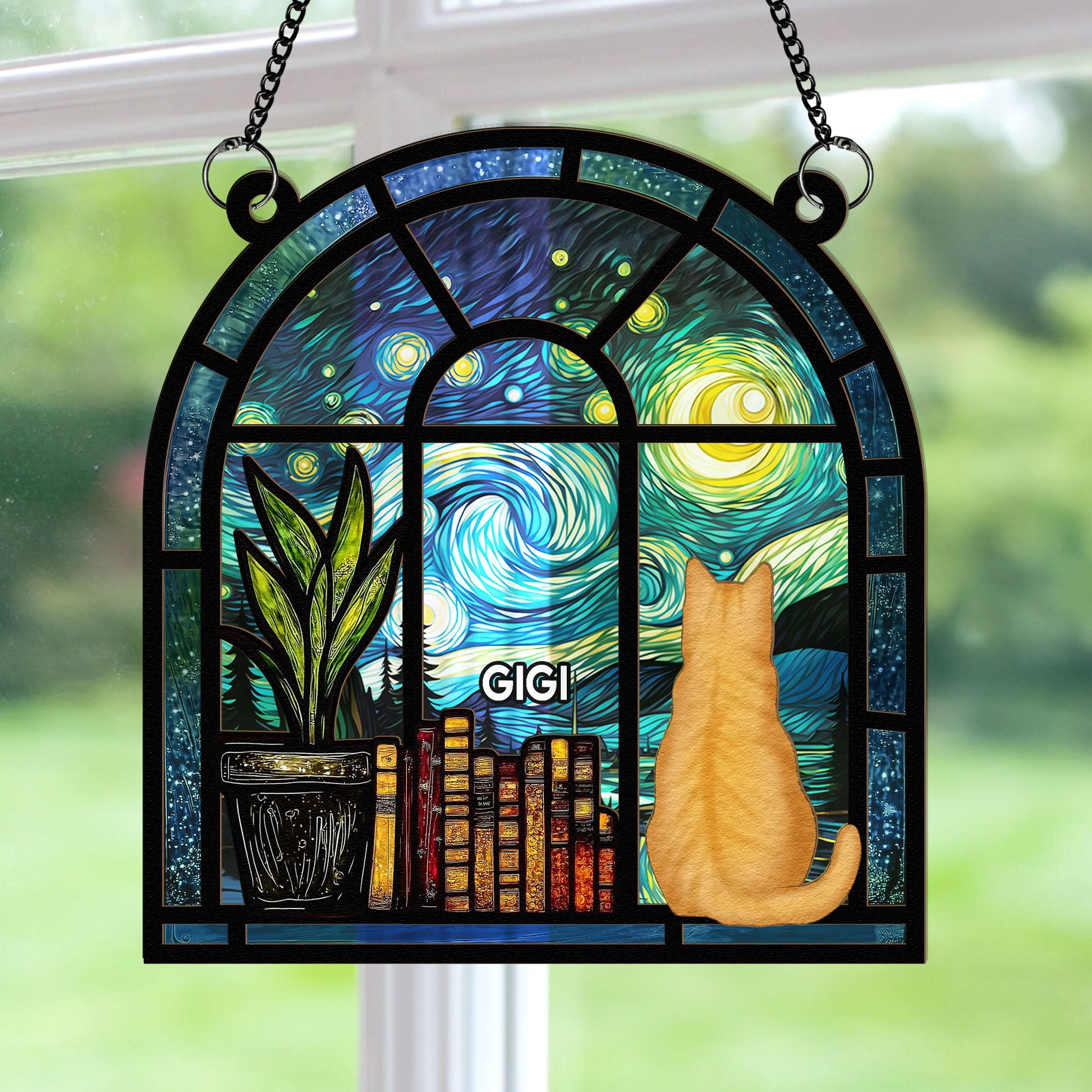 Books-And-Cats-On-The-Window-Personalized-Window-Hanging-Suncatcher-Ornament_3