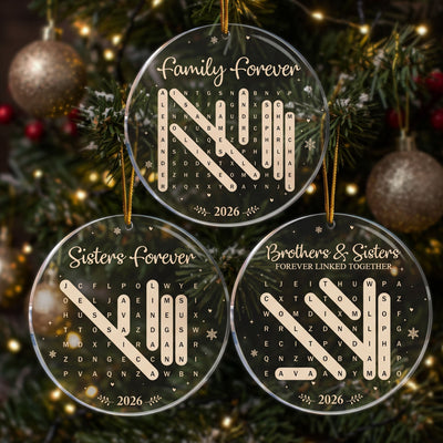Brothers & Sisters Forever Linked Together Christmas Gifts For Siblings Family - Personalized Ornament