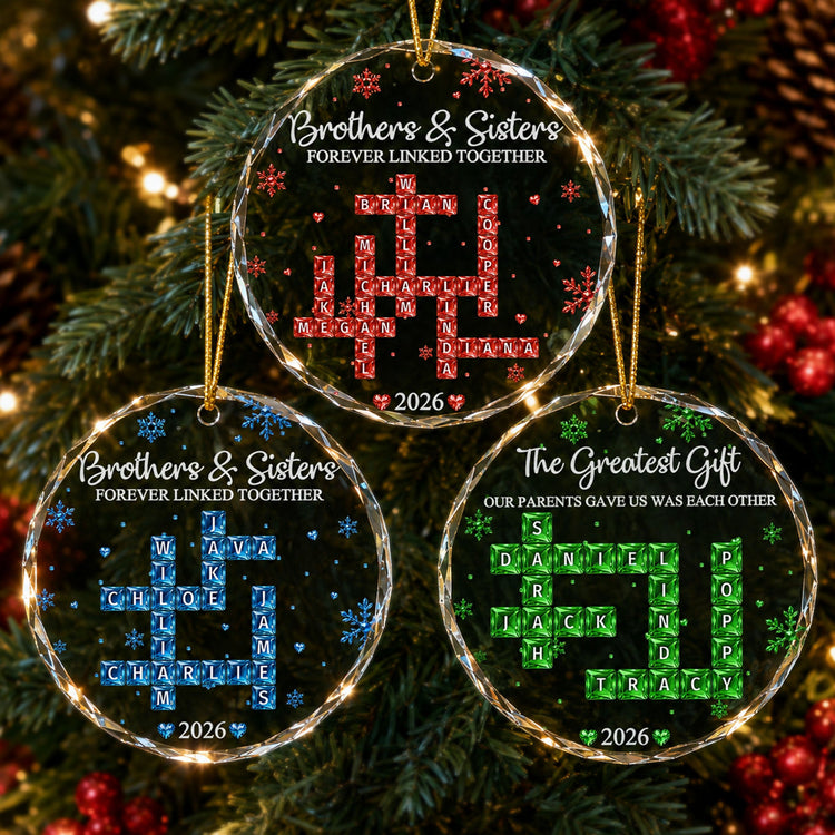 Brothers_Sisters_Forever_Linked_Together_Custom_Scrabble_Crosswords_Family_Names_Personalized_Ornament_2