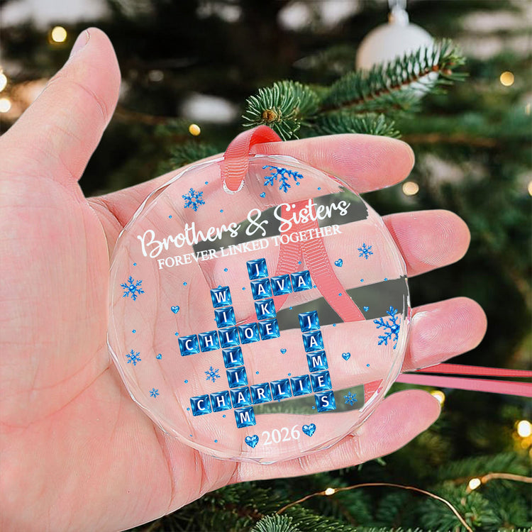 Brothers_Sisters_Forever_Linked_Together_Custom_Scrabble_Crosswords_Family_Names_Personalized_Ornament_4