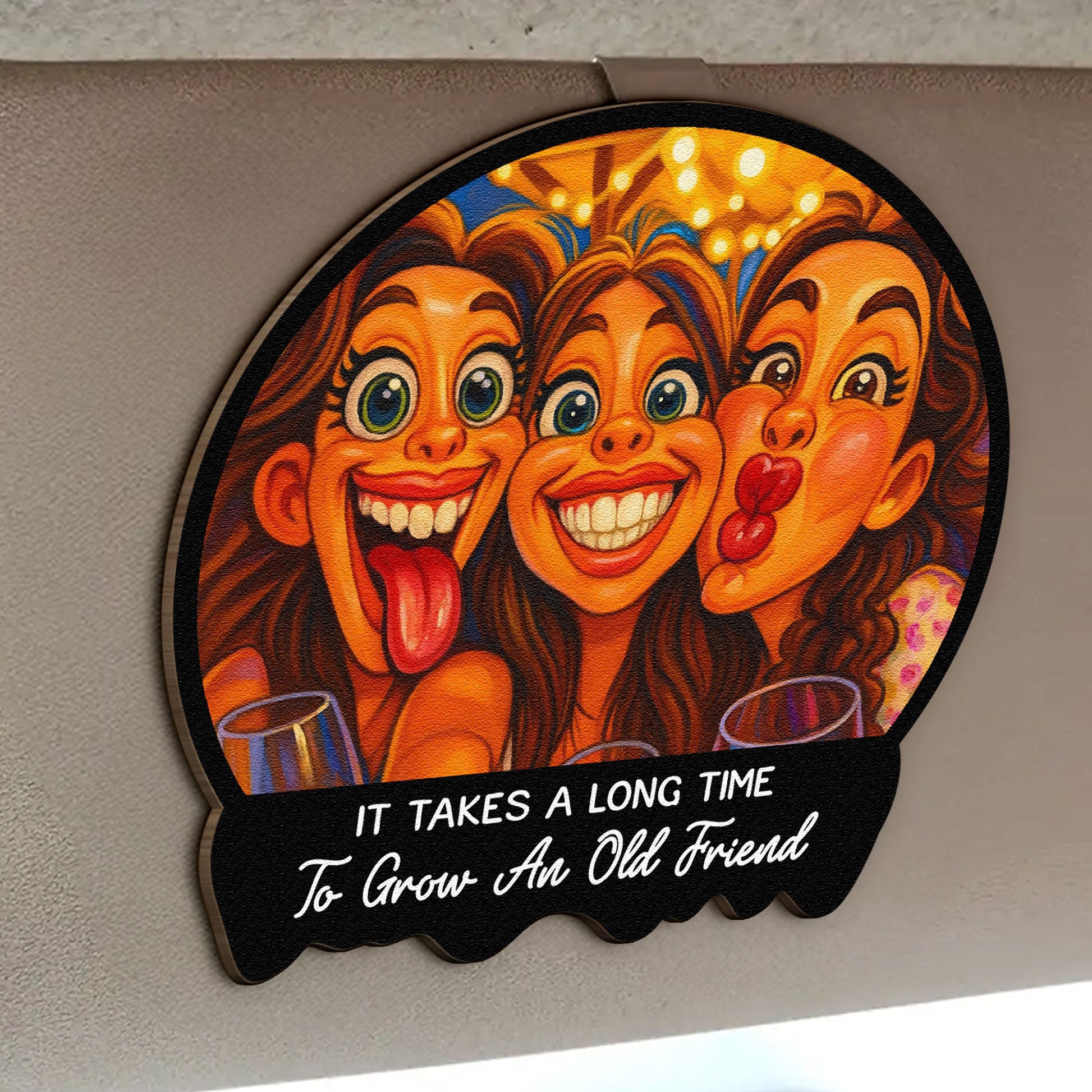 Caricature-Wall-Art-For-Friend_-Bestie-Cartoon-Your-Photo-Personalized-Wooden-Photo-Car-Visor-Clip_2