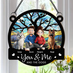 Cartoon-Version-You-_-Me-And-The-Dogs-Personalized-Window-Hanging-Suncatcher-Ornament_1