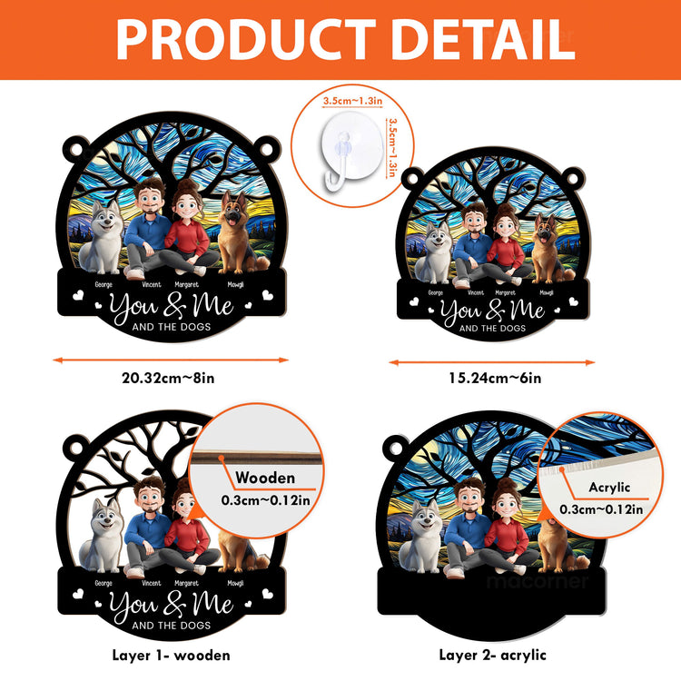 Cartoon-Version-You-_-Me-And-The-Dogs-Personalized-Window-Hanging-Suncatcher-Ornament_4