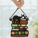 Cat-Sleeping-On-Books-Personalized-Window-Hanging-Suncatcher-Ornament-_2