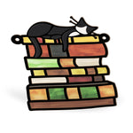 Cat-Sleeping-On-Books-Personalized-Window-Hanging-Suncatcher-Ornament_4