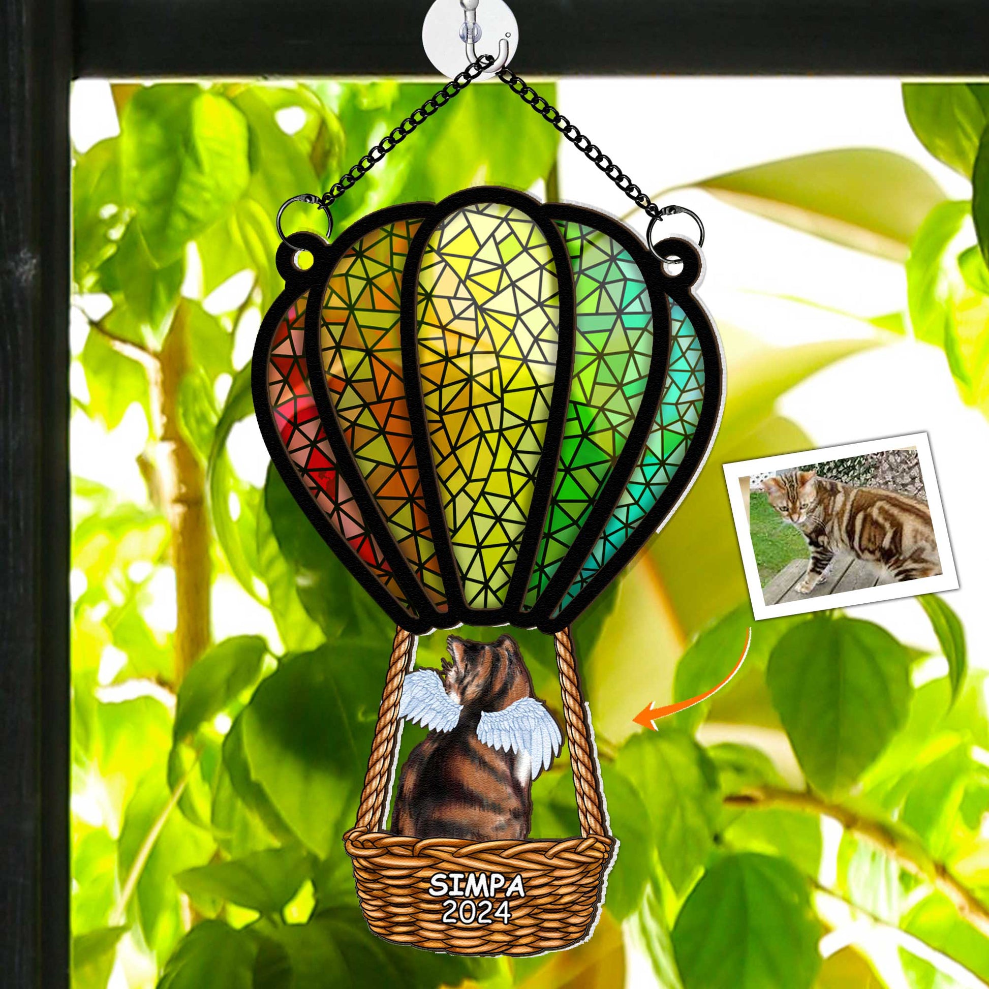 CatFlyingWithAirBalloon-PersonalizedWindowHangingSuncatcherOrnament_2