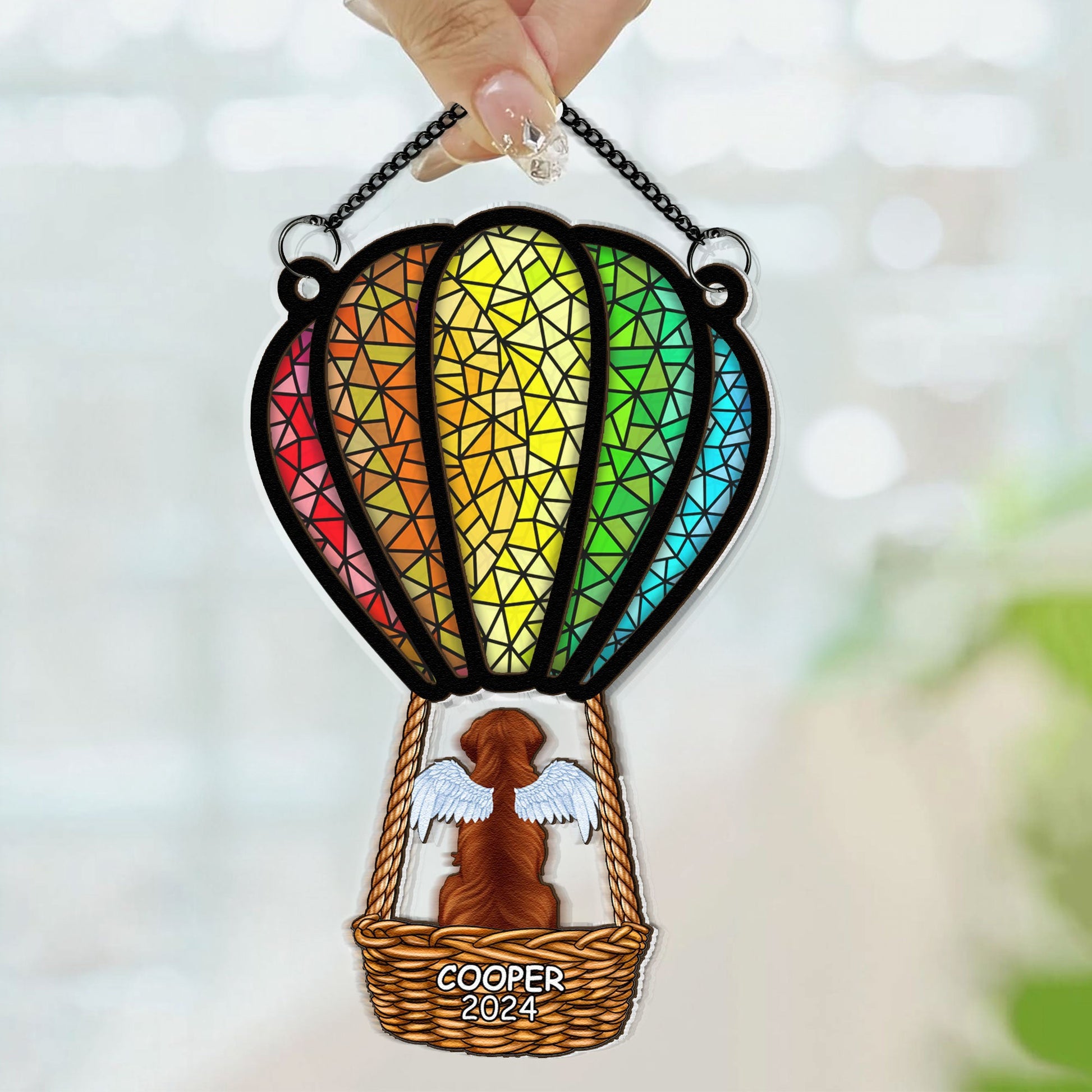 CatFlyingWithAirBalloon-PersonalizedWindowHangingSuncatcherOrnament_4