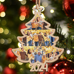 Christmas Custom Family Photo 2024 Christmas Tree - Personalized Wooden Ornament