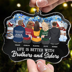 Christmas Is Better With Brother & Sister - Personalized Acrylic Ornament