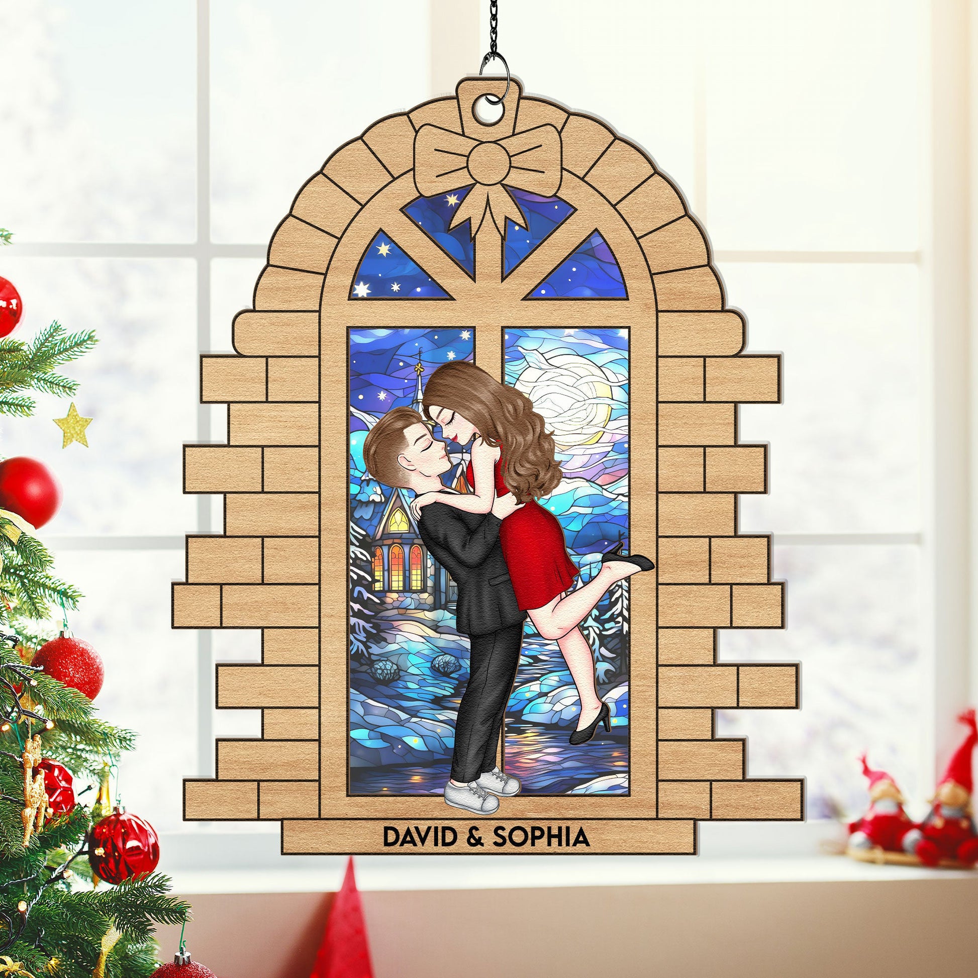 Christmas-Spending-Time-Together-Personalized-Window-Hanging-Suncatcher-Ornament_1