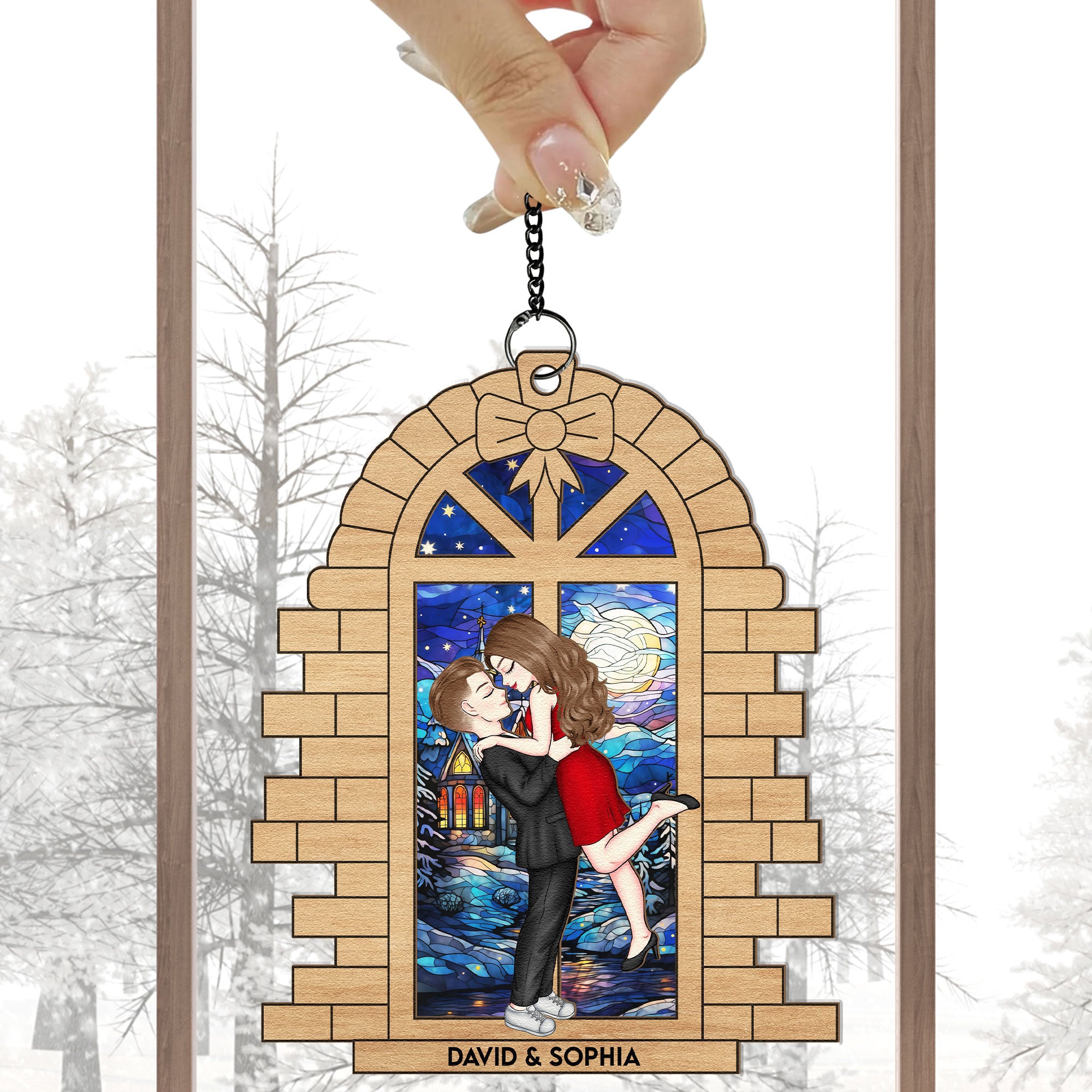 Christmas-Spending-Time-Together-Personalized-Window-Hanging-Suncatcher-Ornament_2