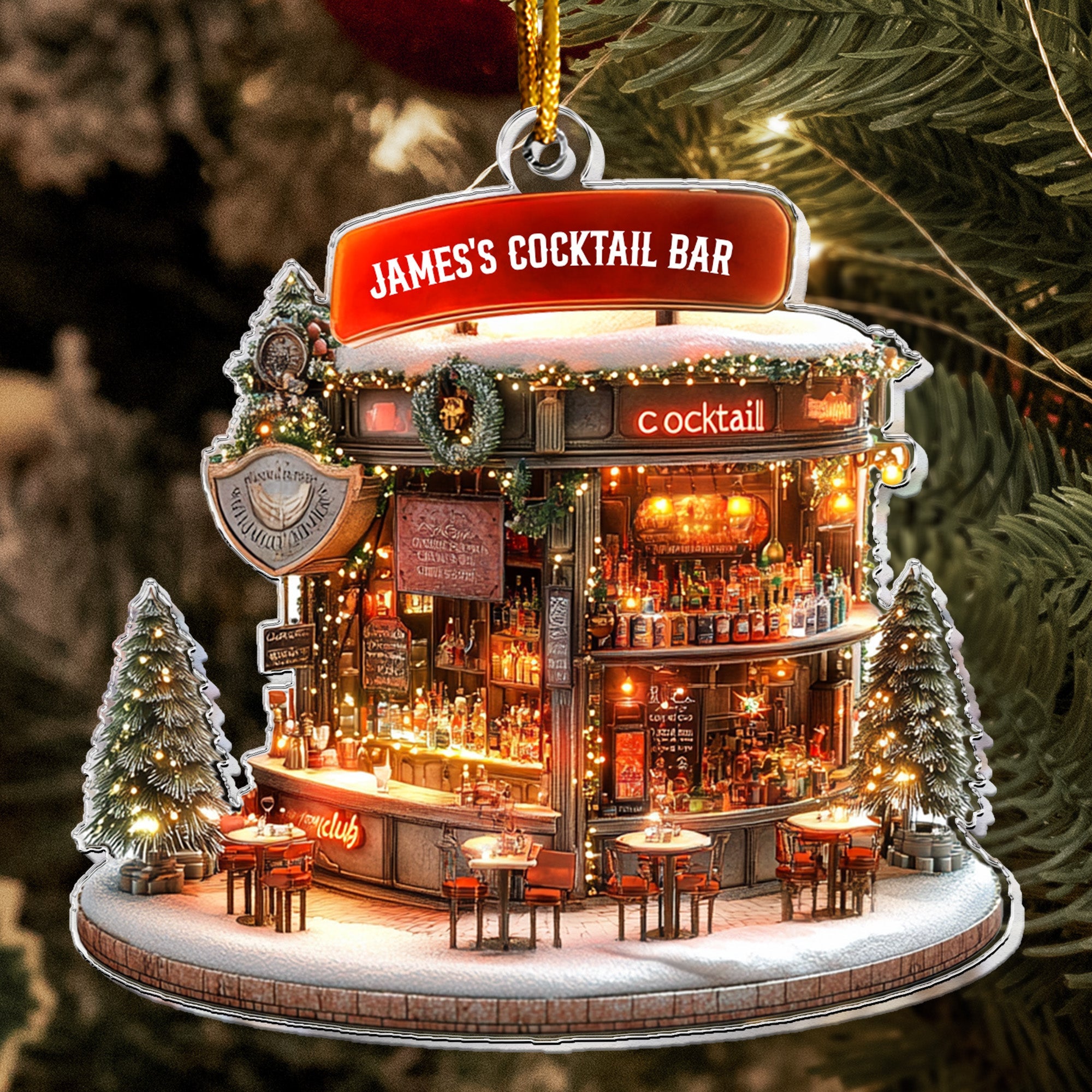 Cocktail Bar Ornament - Cocktail Club, Cocktail Pub - Cocktail Lovers - Personalized Acrylic Ornament