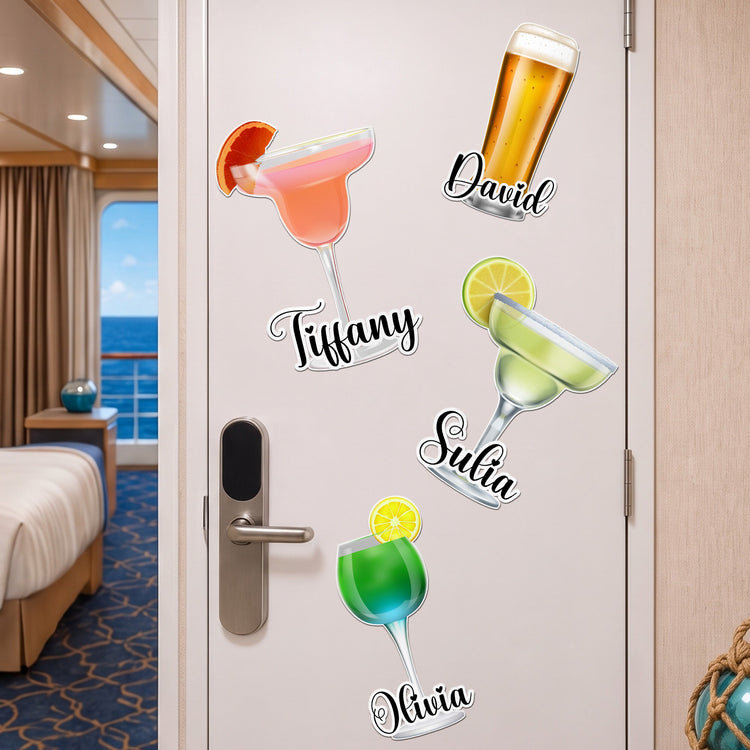 Cocktail_Tropical_Drink_Cruise_Door_Signs_Stateroom_Decor_Cruising_Family_Vacation_Girls_Trip_Personalized_Magnet_1