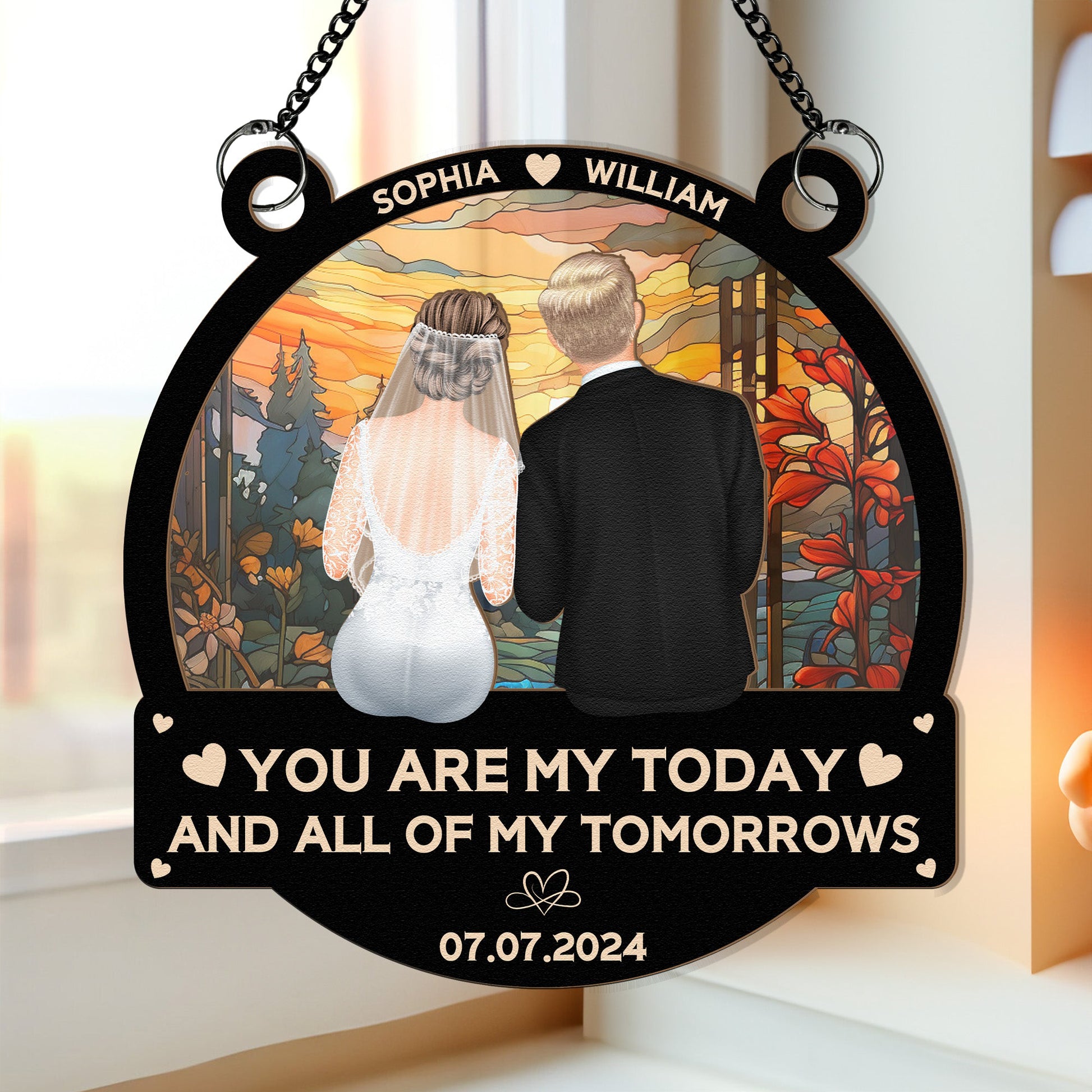 Couple-Wedding-You-Are-My-Today-Personalized-Window-Hanging-Suncatcher-Ornament_1