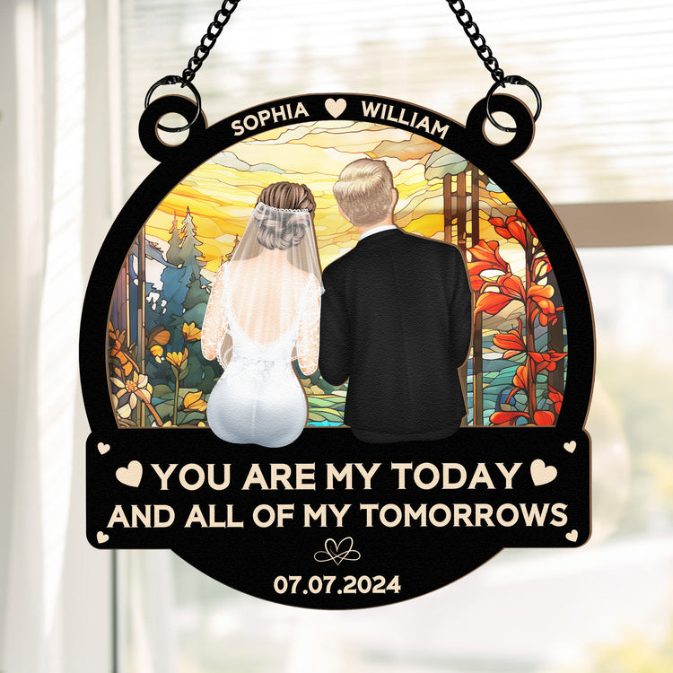 Couple-Wedding-You-Are-My-Today-Personalized-Window-Hanging-Suncatcher-Ornament_3