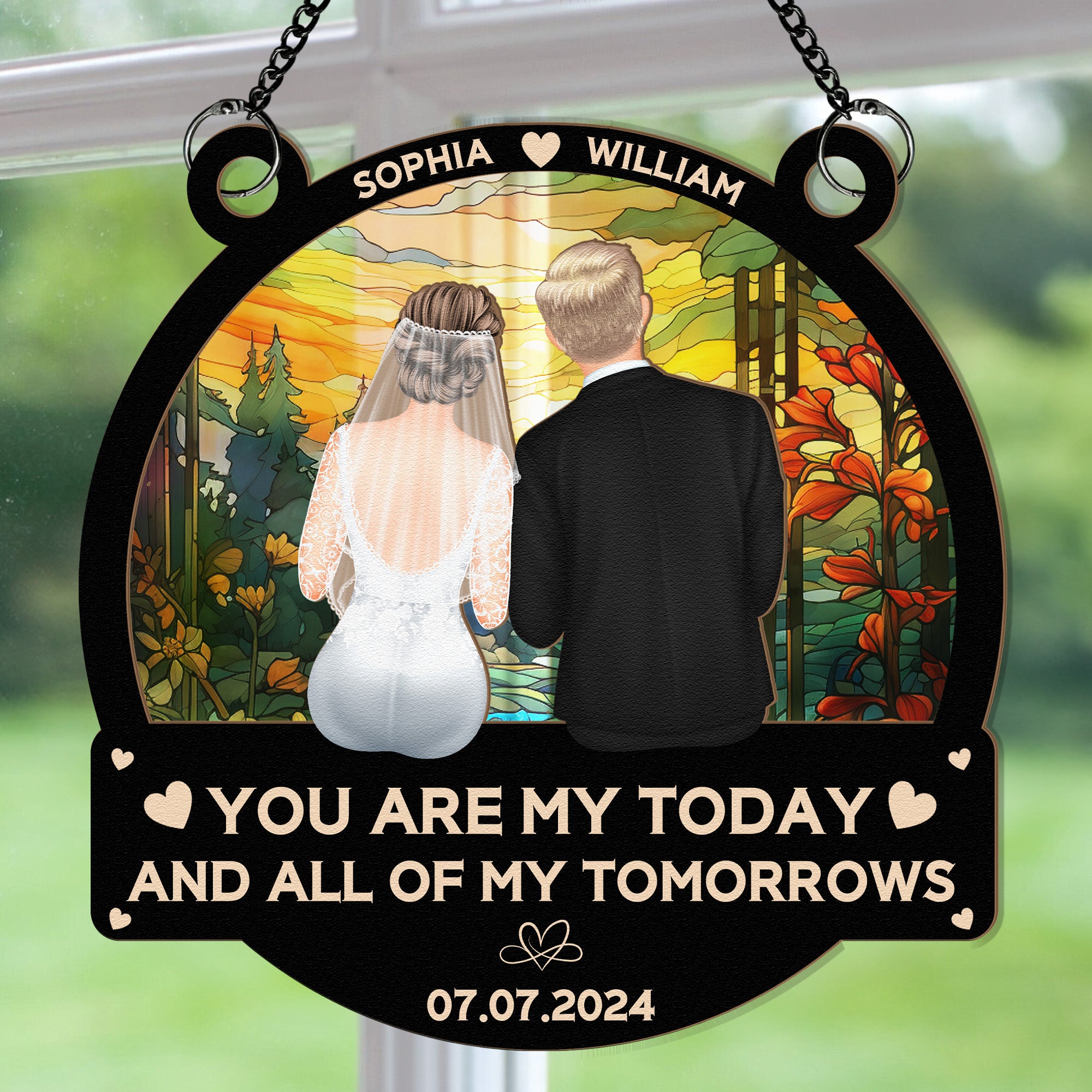 Couple-Wedding-You-Are-My-Today-Personalized-Window-Hanging-Suncatcher-Ornament_4