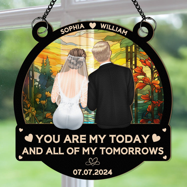 Couple-Wedding-You-Are-My-Today-Personalized-Window-Hanging-Suncatcher-Ornament_4