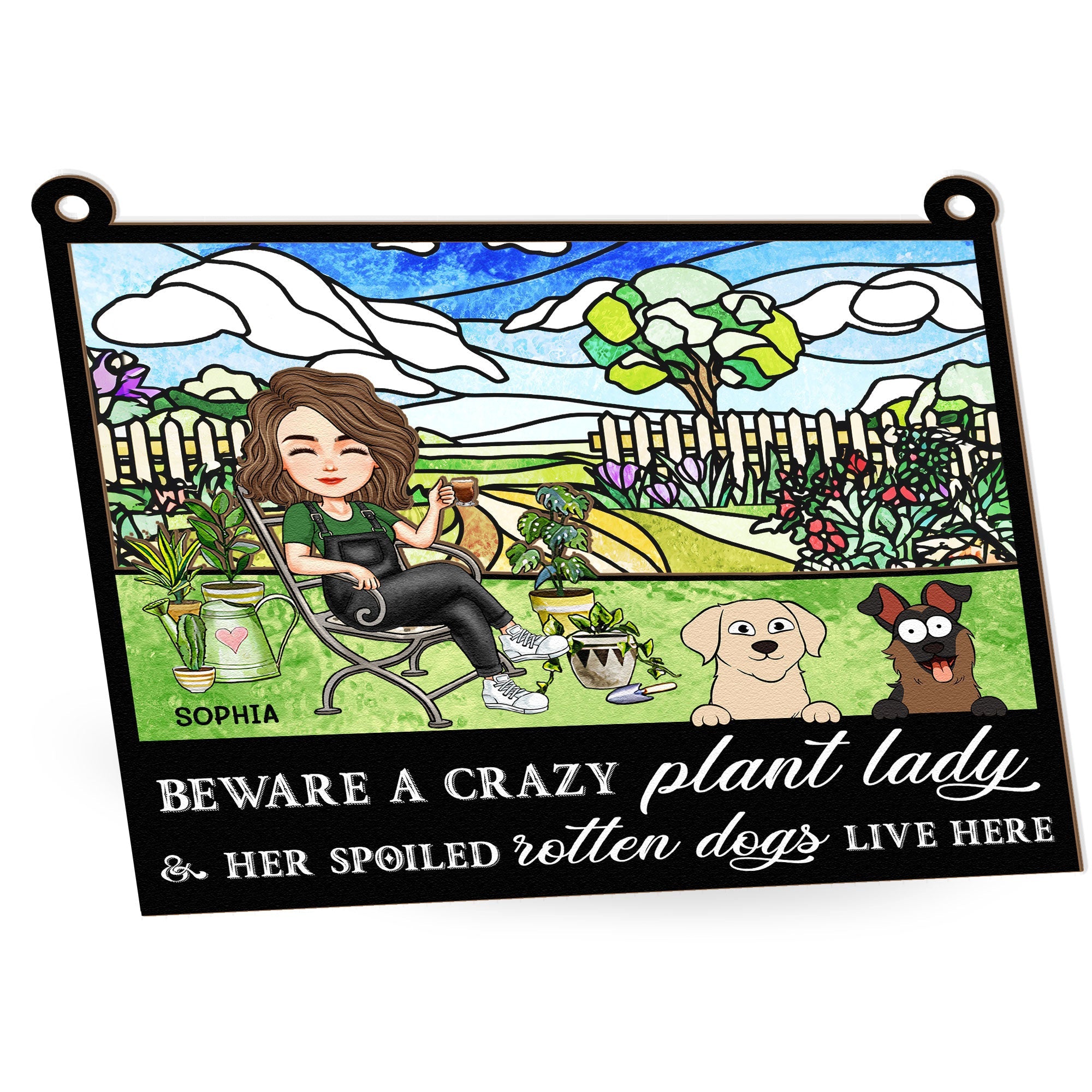 Crazy-Plant-Lady-_-Her-Dogs-Personalized-Window-Hanging-Suncatcher-Ornament_4