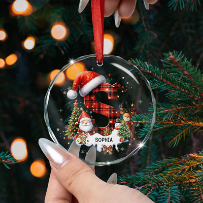 Custom Alphabet Christmas - Personalized Glass Ornament