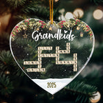 Custom Grandkids 2025 New Version - Personalized Acrylic Ornament
