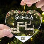 Custom Grandkids 2025 New Version - Personalized Acrylic Ornament
