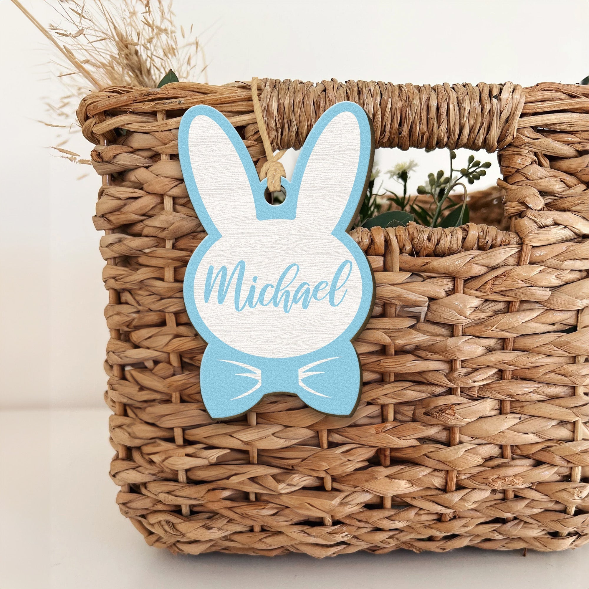 Custom Name Tags Bunny Easter Gift For Kid Child - Personalized Easter Basket Tags