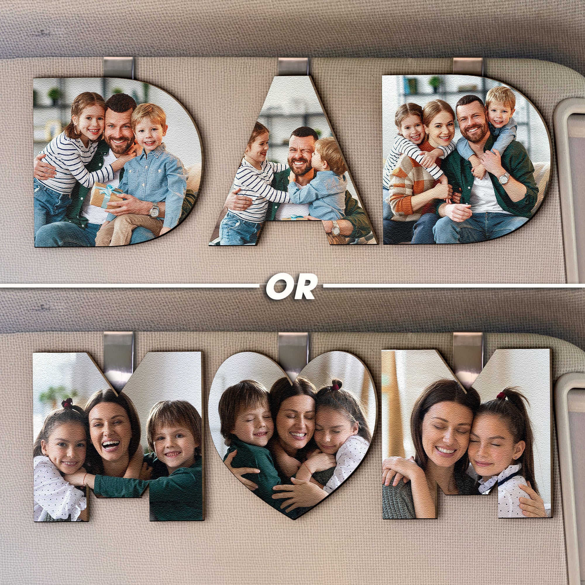 Custom-Photo-Dad_-Mom-Drive-Safe-3-Pieces-Personalized-Wooden-Photo-Car-Visor-Clip-Set_1
