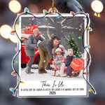Custom Photo Polaroid Family Friends Christmas - Personalized Family Photo Ornament