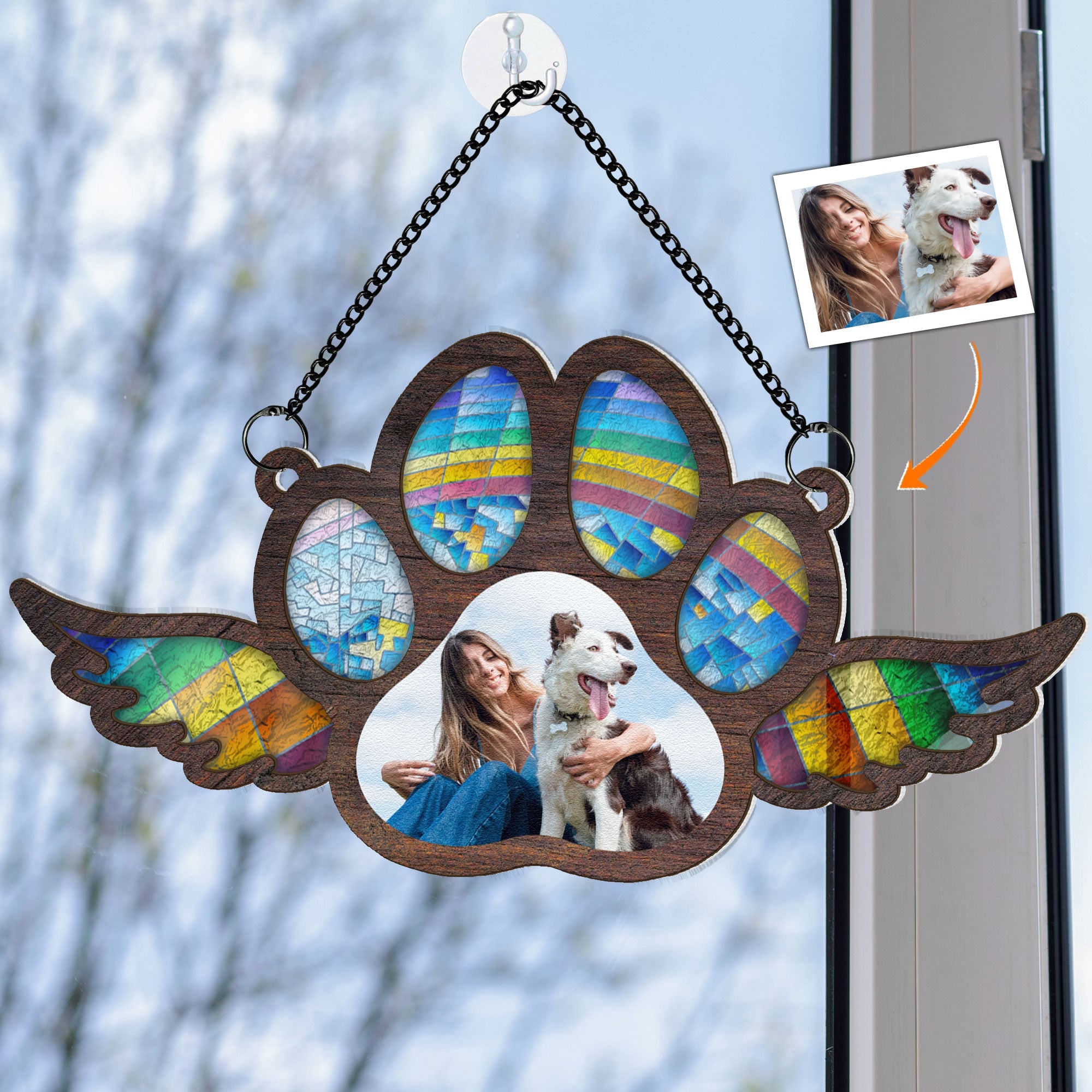 Custom-Photo-Paw-With-Wings-Personalized-Window-Hanging-Suncatcher-Photo-Ornament_2